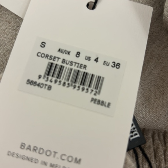 Bardot corset top and skirt. Color: pebble - Picture 7 of 7